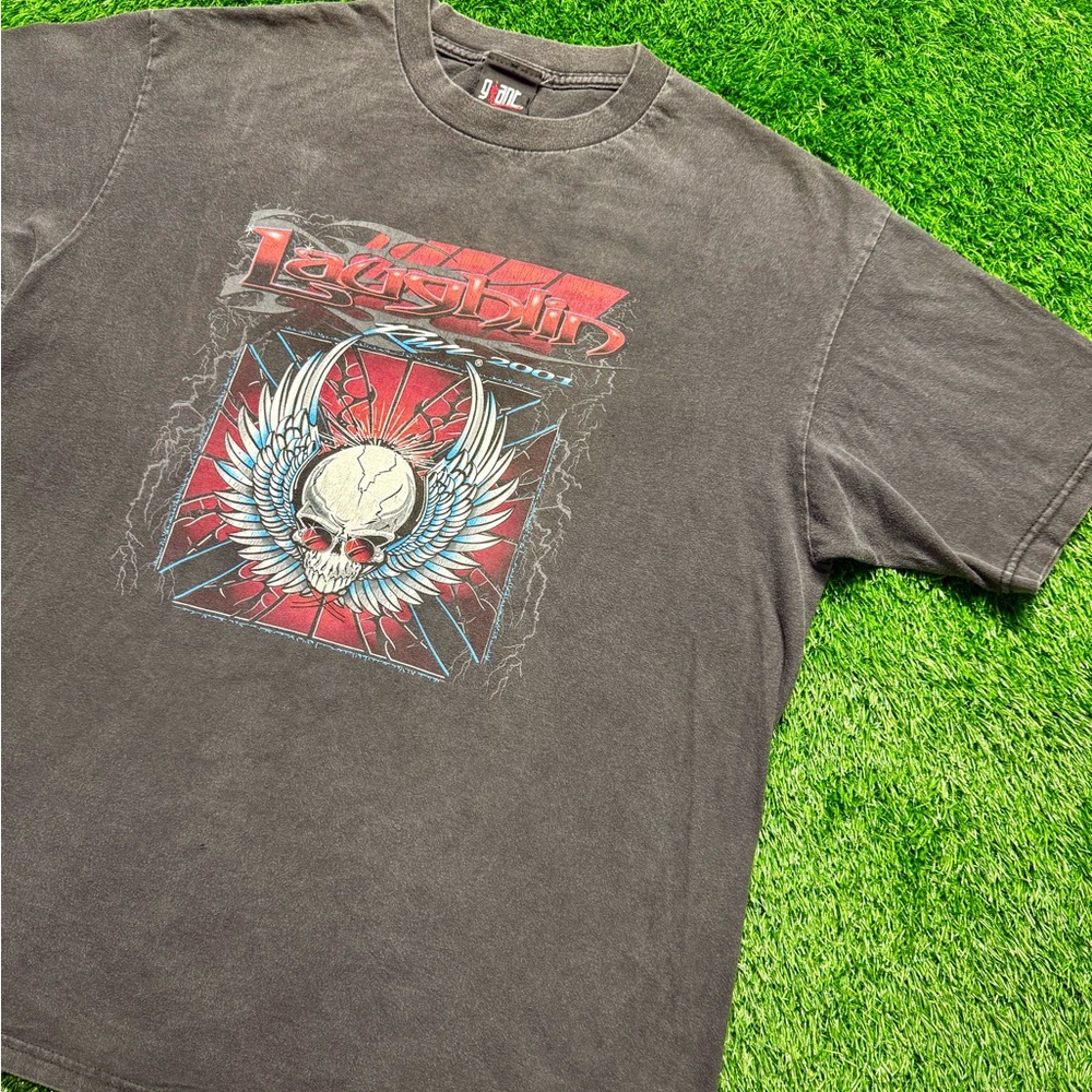 Vintage 2001 Giant Laughlin Bike Week Skull T-shirt